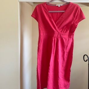 Boden 10p pink/coral wrap dress
